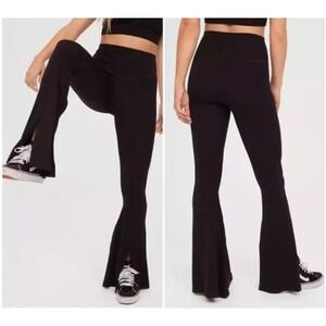 Aerie Real Me Offline Hi-Rise Leggings Xtra Flare with Slit - Small Long - NWT